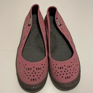 Muk Luk Sport Women's Slip On Ballet Flats Cut Out Perforations Size 8 Lavender